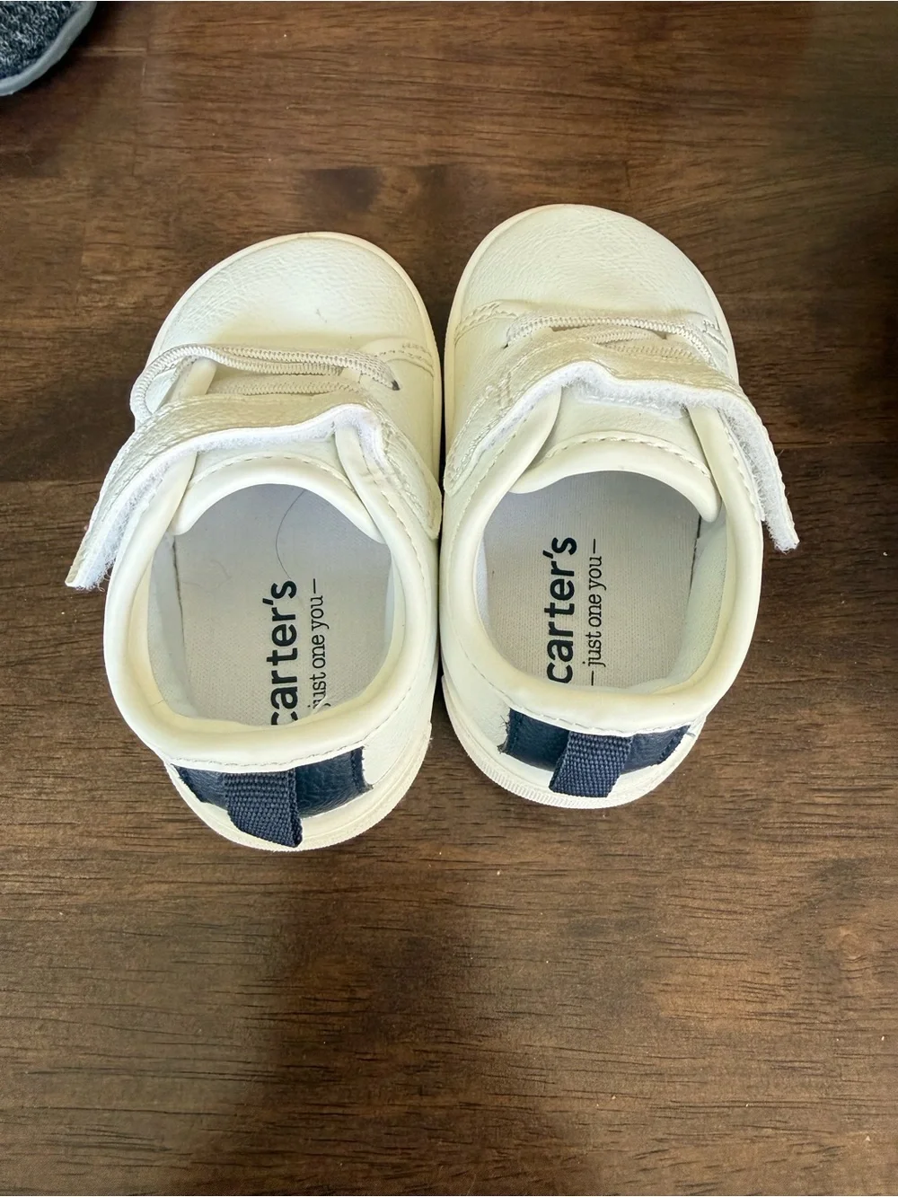 Carter's Cream Toddler Walker Sneakers with Hook-and-Loop Strap